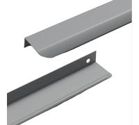 2 Piezas Tiradores Ocultos Armarios Manijas de Aluminio,Manillas Puerta de Cajón Perilla de Muebles,Asas Modelo con arcos mango Cocinas,Cajones,gabinete (120mm,Gris oscuro)