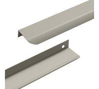 2 Piezas Tiradores Ocultos Armarios Manijas de Aluminio,Manillas Puerta de Cajón Perilla de Muebles,Asas Modelo con arcos mango Cocinas,Cajones,gabinete (150mm,Gris)