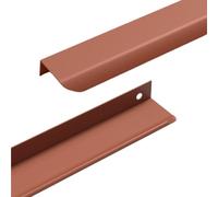 2 Piezas Tiradores Ocultos Armarios Manijas de Aluminio,Manillas Puerta de Cajón Perilla de Muebles,Asas Modelo con arcos mango Cocinas,Cajones,gabinete (500mm,Naranja)