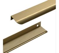 2 Piezas Tiradores Ocultos Armarios Manijas de Aluminio,Manillas Puerta de Cajón Perilla de Muebles,Asas Modelo con arcos mango Cocinas,Cajones,gabinete (80mm,Bronce cepillado)