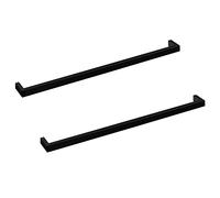 2 Piezas Toalleros Atlanta Longitud 413 mm Distancia Entre Agujeros 400 mm Negro Mate bruñido para Montaje en Pared/Armario toallero de SOTECH