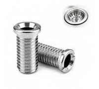 2 Piezas Tornillo Hueco para Fregadero M12 x 25 mm, Tornillos de Acero Inoxidable para Válvula de Cesta, Repuesto Lavabo, Tornillo Desagüe para Fregadero Cocina, Plata, Reparación y Recambio
