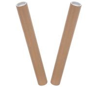 2 Piezas Tubo de Envío Resistente con Tapas, Cartón Kraft | Paredes Rígidas, Cierre en Ambos Extremos, para Documentos y Rollos de Papel, Adecuado para Estudio