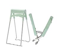 2 pinzas para platos calientes, pinzas ajustables antiescaldaduras resistentes para cocinar, juego con rizador para cuencos de cocina (verde); 1