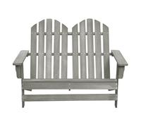 2 plazas sillas adirondack de jardín - sillas de exterior madera maciza abeto gris