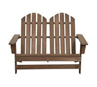 2 plazas sillas adirondack de jardín - sillas de exterior madera maciza abeto marrón