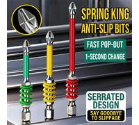 2 Puntas de Destornillador Magnéticas PH2 con Resorte, Antideslizantes, 65/70/90/150mm, Vástago Hexagonal de 1/4'', Cabezal de Taladro, Herramienta de Reparación Eléctrica red2pcs