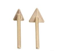 2 puntas de soldadura de plástico para hierro de 80 W, boquillas de repuesto de acero para reparación de parachoques TPO PP, elementos de calefacción dorados de 16 mm y 20 mm