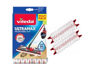 2 repuestos de almohadillas Vileda Ultramax y Ultramat Turbo para fregona