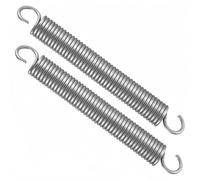 2 resortes de tensión de 150 mm: gancho doble, diámetro de alambre de 2,5 mm/OD 18 mm, resortes de extensión de acero inoxidable resistentes for reparaciones industriales, de bricolaje y de garaje