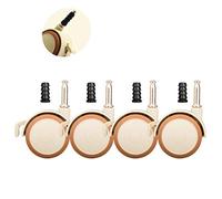 2" Ruedas de Goma para Cuna Infantil,4pcs Ruedas Giratorias para Cuna Bebés,Rueda de Muebles con Freno,Accesorios de Cama para Niños,Carga 150kg,Vástago de émbolo de Metal M7x27mm,con Manga