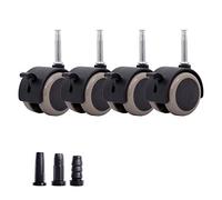 2" Ruedas de Goma para Cuna Infantil,4x Ruedas Giratorias para Cuna Bebés,Rueda de Muebles con Freno,Accesorios de Cama para Niños,Carga 265LB,Silencio,Vástago de émbolo de Metal M8x38mm,con Manga