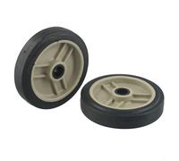 2 ruedas giratorias de compresor de aire de 4 pulgadas de repuesto para compresores de aire para - Ruedas de goma antideslizantes a prueba de golpes con absorción, negro/gris
