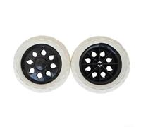 2 ruedas giratorias de goma para carretilla para carretilla de mano, carrito de compras, carrito de cortacésped y carritos industriales al aire libre (C-blanco)