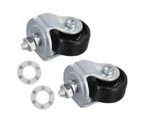 2 ruedas giratorias para ruedas hidráulicas de 2 toneladas, ruedas de acero para gato de garaje de taller, rodillos resistentes para reemplazo de remolque de piso