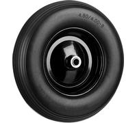 2 ruedas para carretilla, 4.80-4.00-8, neumático de goma maciza y llanta de acero, rueda de repuesto resistente a pinchazos, capacidad de carga de 100 kg, color