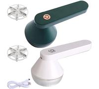 2 Set Quitapelusas Eléctrico Removedor De Pelusas Afeitadora De Ropa,Maquina Quitar Bolitas Ropa Quitapelos para Quitar Bolas con 2 Cuchillas Reemplazables para Manta Cojín Sofá Suéteres Alfombra