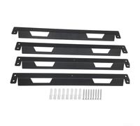 2 soportes de pared de metal para Toughbuilt para cajas de herramientas Stacktech, kit de montaje de hierro resistente en negro para fijación a paredes de taller y bancos de trabajo (4 unidades)