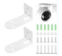 2 Soportes Montaje Pared Metal para Google Nest CAM, Batería - 2.ª Generación, Eufy Security Indoor CAM E220, Wyze CAM Pan 2, WYZE CAM Pan v3, Adhesivo/Perforación