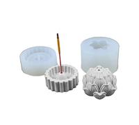 2 soportes para incienso, base de varilla de loto, bandeja de silicona, resina epoxi, decoración del hogar
