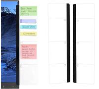 2 tableros de notas para monitor de oficina, accesorios de escritorio, soporte para notas adhesivas para ordenador, tablón de noticias, material de oficina para hombre y mujer