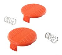 2 tapas de cubierta de carrete para Black and Decker Reflex GH400 GLC120 ST5530, carcasa de plástico ABS alto, cabezal de instalación sin herramientas, piezas de césped de jardín