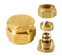 2 tapones de rosca de 16 x 2 mm, tapón final para tubo compuesto de aluminio 1216