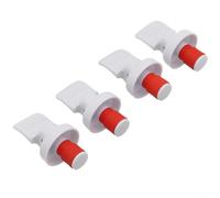 2 tapones para botellas de vino con presión de palanca, tapón hermético de polipropileno y goma para vino, cerveza, champán y aceite, tapas de sellado reutilizables 7 x 3,2 cm negro (4 unidades