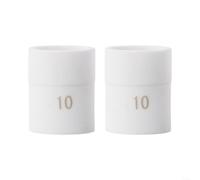 2 tazas de cerámica de soldadura TIG n.º 10 y n.º 12 para antorchas WP-17 WP-18 WP-26 WP-9 WP-20 de alta temperatura, accesorios de boquillas de lente de gas blanco (2 piezas 10#)