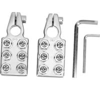 2 terminales de conexión para bornes de batería de 12 posiciones, bloque de distribución, barra colector, para cables de calibre 8 AWG a 4/0 AWG (XL), compatibles con estándares SAE, DIN y EN, con sup