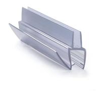 2 tiras de sellado de puerta de ducha de 50 cm, junta de goma transparente para deflector de agua de fondo de vidrio de 6 a 12 mm, Reino Unido (12 mm)