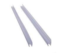 2 tiras de sellado de puerta de ducha de 50 cm para junta de goma transparente para barrera de agua de fondo de vidrio de 6 a 15 mm, fácil de recortar para cubículo de baño del Reino Unido (12 mm)