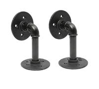 2 uds negro Vintage Retro hierro Industrial tubo estante soporte L pared de flotante decoración del hogar soportes almacenamiento Para Estante