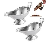 2 uds salsera vertedor de acero inoxidable de 200ml con boquilla y mango taza para para restaurante de Hotel en casa, salsera