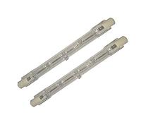 2 unidades de bombillas halógenas de 150 W, 100 W, 300 W, 500 W, 1000 W, intensidad regulable, AC110 V, AC130 V, AC220 V, AC240 V, Warm White, 118mm 500W / AC100-130V, r7s