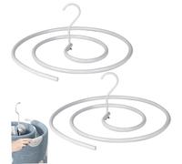 2 UNIDS Colgador de Sábanas en Espiral Perchas Redondas para Mantas de Almacenamiento Que Ahorran Espacio Hierro Desmontable Espesar Manta Tendedero para Sábanas Colcha Toalla de Baño, Uso en Cocina