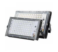 2 Unids/lote LED Reflector De Luz Inundación Lámpara Calle 50W 100W Iluminación Paisaje Impermeable IP65 Foco Led Garaje en el jardín(Warm White,50W)