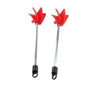 2 unids mezclador de pintura para taladro eléctrico resina epoxi paleta de mezcla para agitador de hélice 1/4 "vástago de acero ABS 300 mm longitud rojo plata kit de herramientas