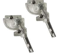 2 varillas de 1 pulgada con mecanismo de inclinación con engranaje en forma de D de conexión de agujero de 5/32 pulgadas para mini persianas de aluminio o vinilo con riel de medida de 1 x 1 pulgada