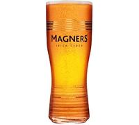 2 vasos Magners Irish Cider, vaso de pinta, en vidrio con líneas