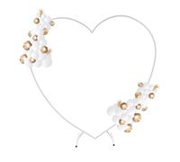 2 x 2,1 m arco de corazón, soporte para arco de boda, diseño de corazón | Juego de arco para globos, desmontable, 10 kg, para bodas, baby shower, cumpleaños