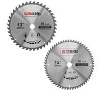 2 x hoja de sierra Circular Saxton 300 mm x 30 mm 40 y 60T para Bosch, Makita etc