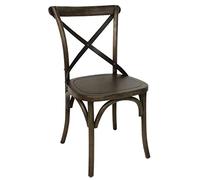 2 x silla de comedor de madera Bolero con Metal cruz respaldo 470 mm restaurantes Cafe