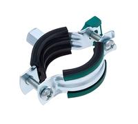 20-23 mm Abrazadera de un tubo, soporte de cierre rápido, abrazadera de dos tornillos con aislante de ruido, soporte de pared M8, para tuberías de acero, cobre, hierro y plástico (4 piezas)