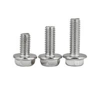 20/50/100 Uds M4 M5 M6 Pernos De Brida Phillips 304 A2-70 Tornillos Cabeza Hexagonal Acero Inoxidable L = 6mm-40mm(QTY-20pcs,M6x12mm)