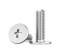 20-50 unids/bolsa en forma de cruz cabeza plana delgada tornillo de computadora acero niquelado M1.2.6 M2.5 M3 M4 M6 portátil(4mm,M2.5(head 4mm)50pcs)
