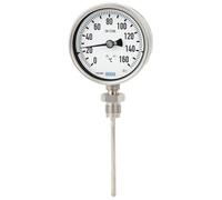 -20 a +40°C Termómetro bimetálico de acero inoxidable Gabinete de 63mm Fondo de vástago de 63mm