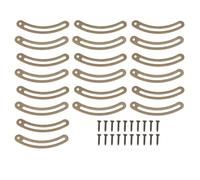 20 bisagras de soporte de tapa con tornillos, varilla recurvada, bisagras de tapa para gabinete, joyero, armario, material de cobre resistente, estilo retro, bisagras de cierre (Color Bronce)