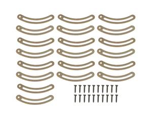 20 bisagras de soporte de tapa con tornillos, varilla recurvada, bisagras de tapa para gabinete, joyero, armario, material de cobre resistente, estilo retro, bisagras de cierre (Color Bronce)