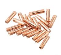 20 boquillas de soldadura de cobre para MB-15AK MIG/MAG, punta de contacto de 0.6/0.8/0.9/1.0/1.2 mm, alta conductividad, alimentación de alambre suave, aleación duradera, fácil montaje (0.9 mm)